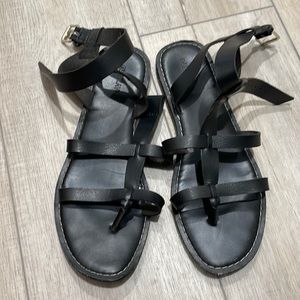 Black gladiator sandals
